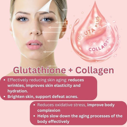 Glutathione Collagen Gummies, Skin Brightening & Anti-Aging, Supports Hair, Skin & Nail Health, Glutathione Supplement for Women, 60 Count